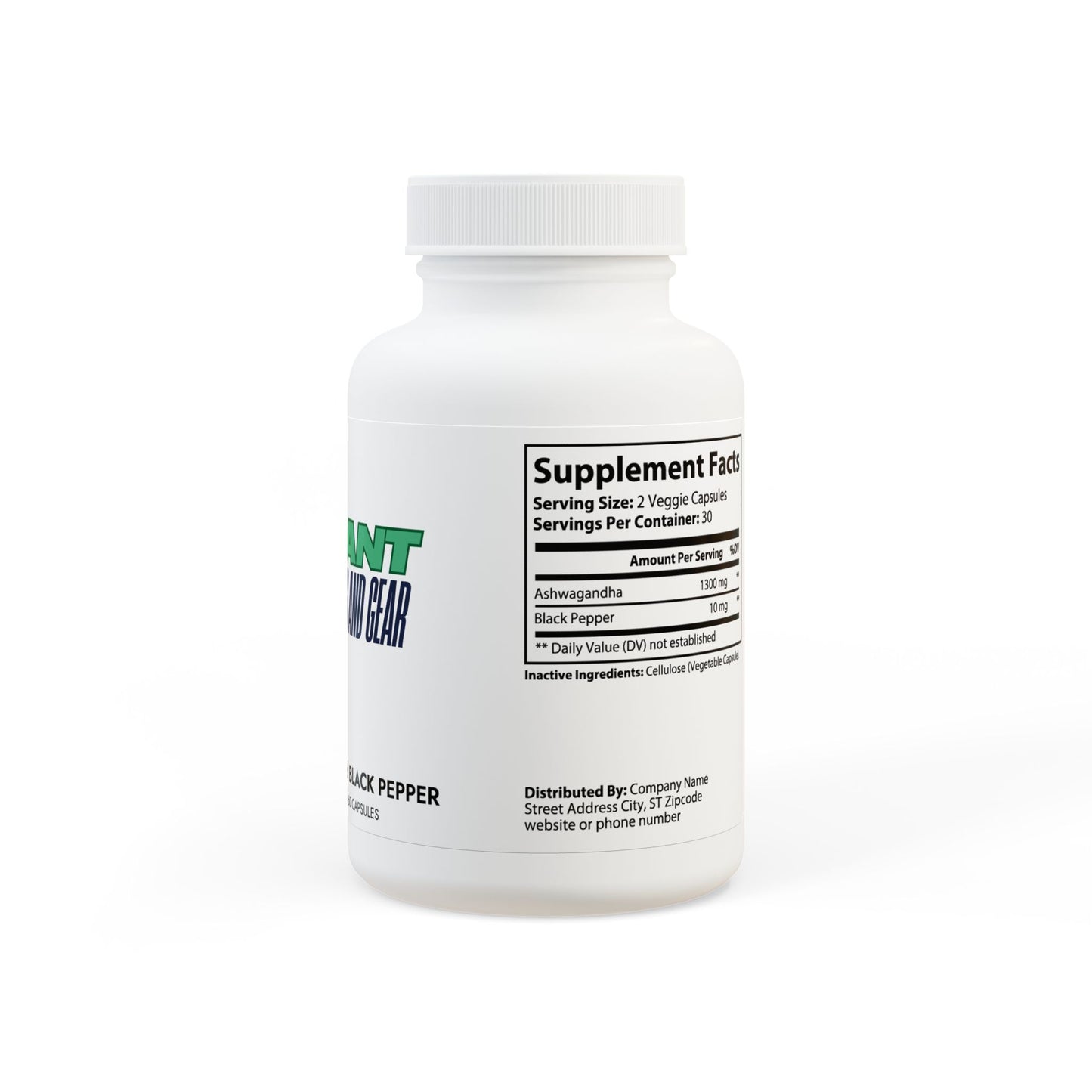 Ashwagandha and Black Pepper Supplement